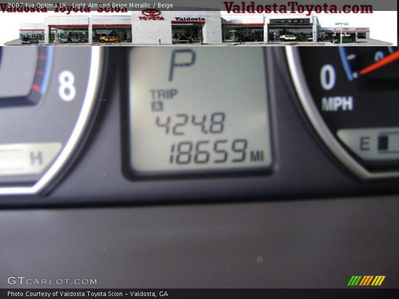 Light Almond Beige Metallic / Beige 2007 Kia Optima LX