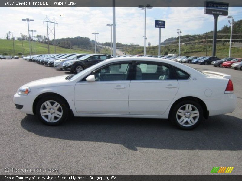 White / Gray 2007 Chevrolet Impala LT