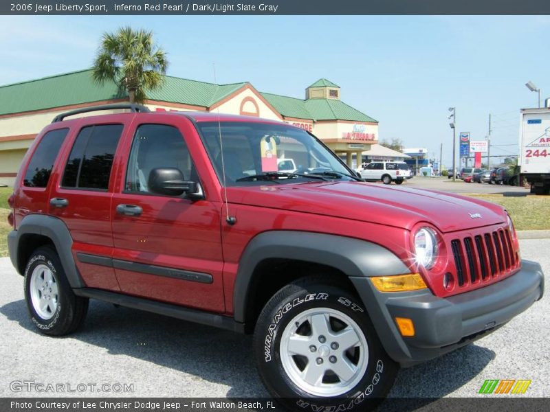 Inferno Red Pearl / Dark/Light Slate Gray 2006 Jeep Liberty Sport