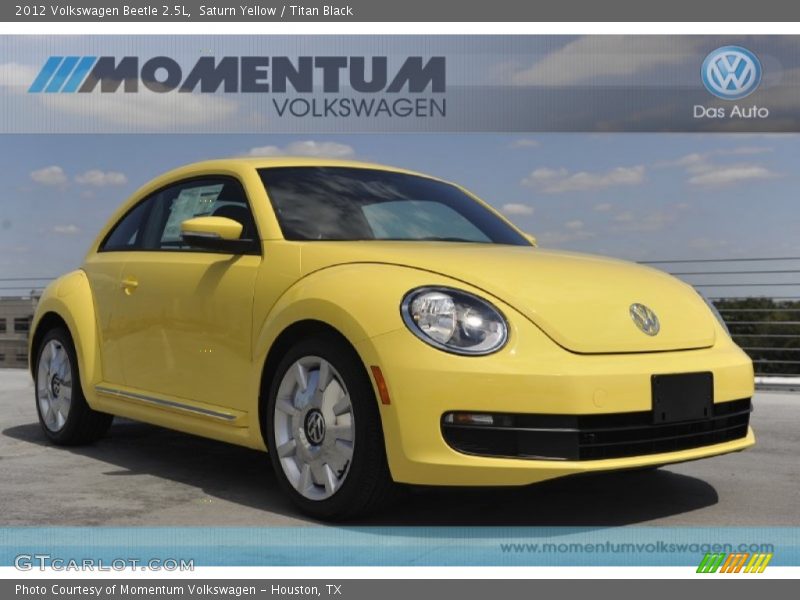 Saturn Yellow / Titan Black 2012 Volkswagen Beetle 2.5L