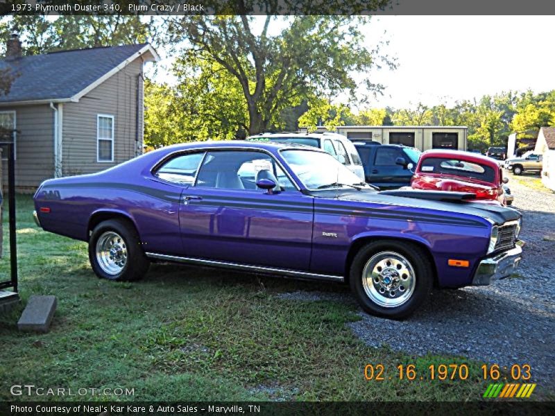 Plum Crazy / Black 1973 Plymouth Duster 340