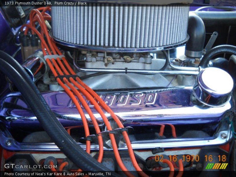 Plum Crazy / Black 1973 Plymouth Duster 340