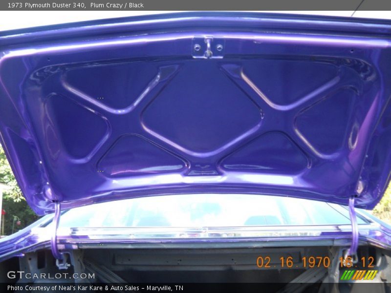 Plum Crazy / Black 1973 Plymouth Duster 340