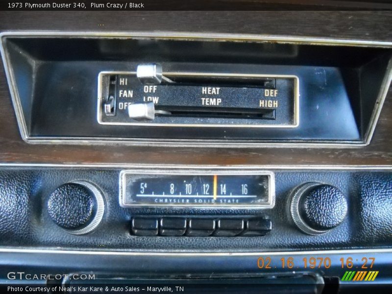 Controls of 1973 Duster 340