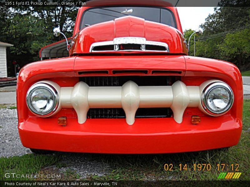 Orange / Tan 1951 Ford F1 Pickup Custom