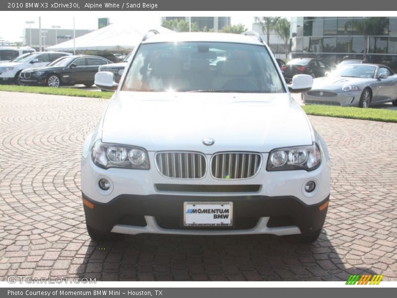 Alpine White / Sand Beige 2010 BMW X3 xDrive30i