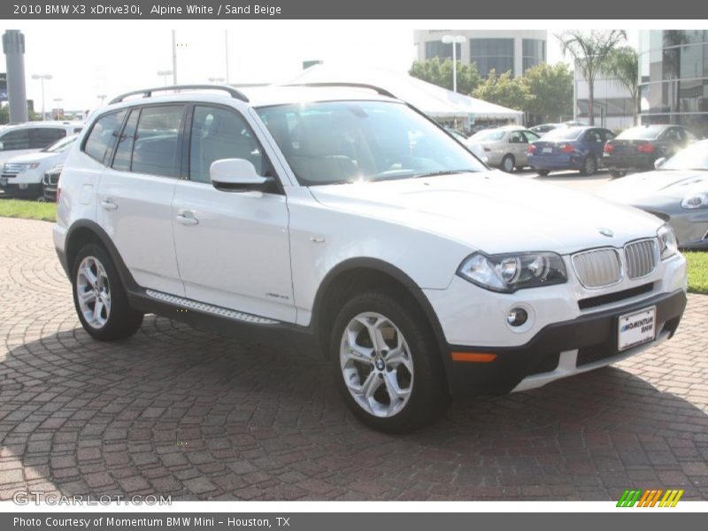 Alpine White / Sand Beige 2010 BMW X3 xDrive30i
