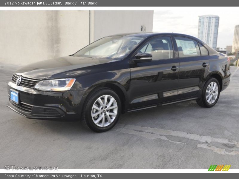 Black / Titan Black 2012 Volkswagen Jetta SE Sedan