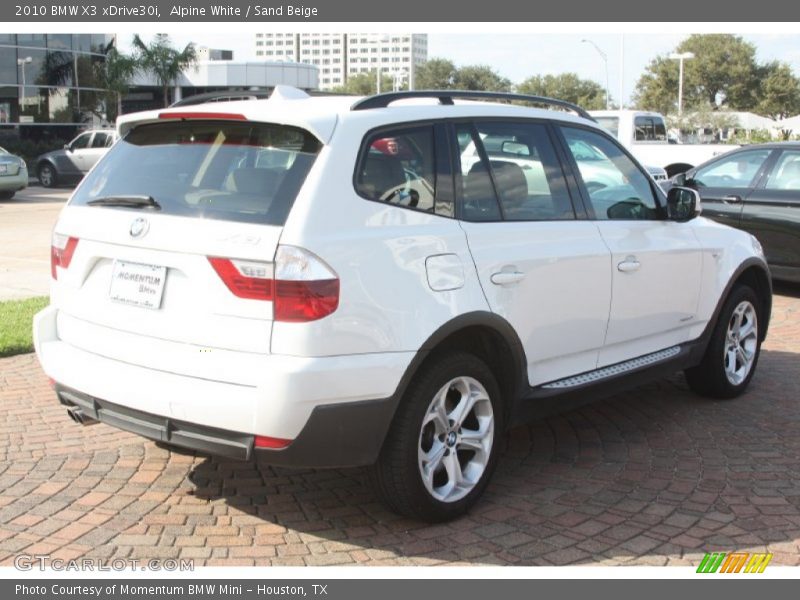 Alpine White / Sand Beige 2010 BMW X3 xDrive30i