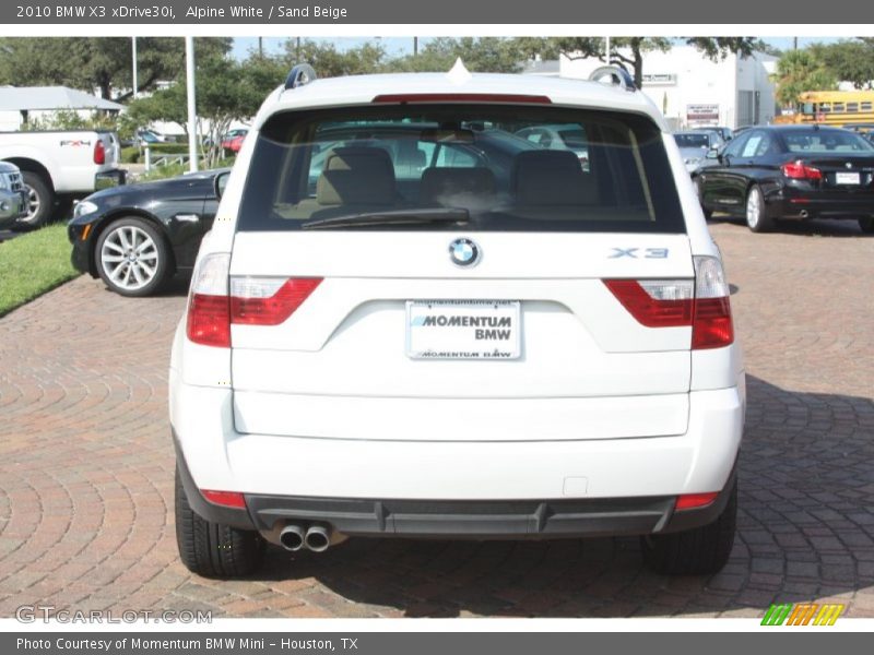 Alpine White / Sand Beige 2010 BMW X3 xDrive30i