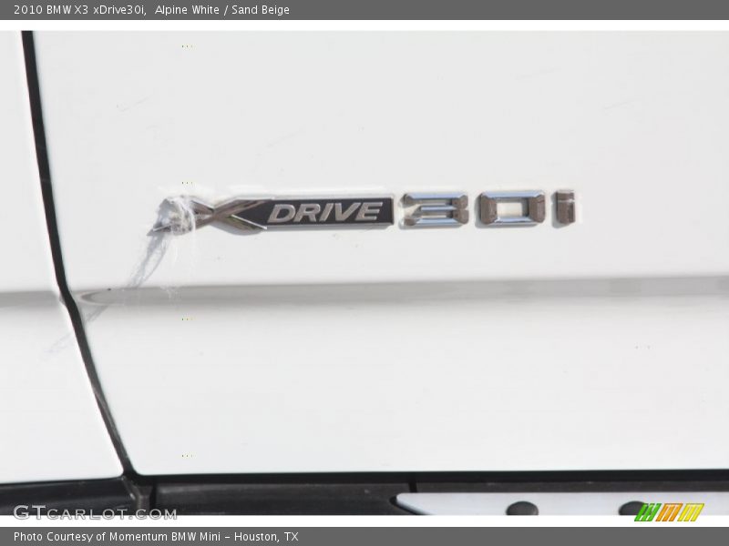 Alpine White / Sand Beige 2010 BMW X3 xDrive30i
