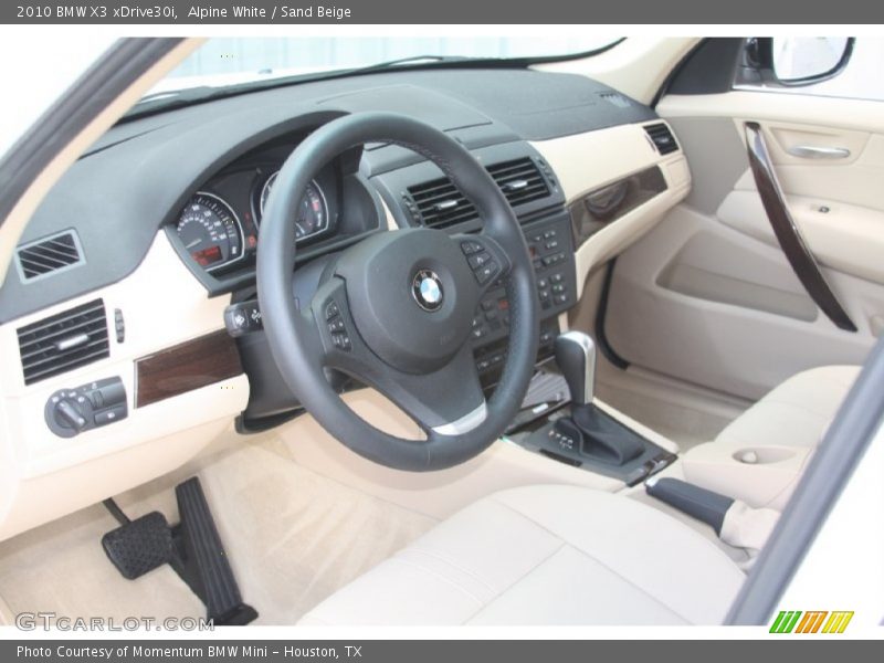 Alpine White / Sand Beige 2010 BMW X3 xDrive30i