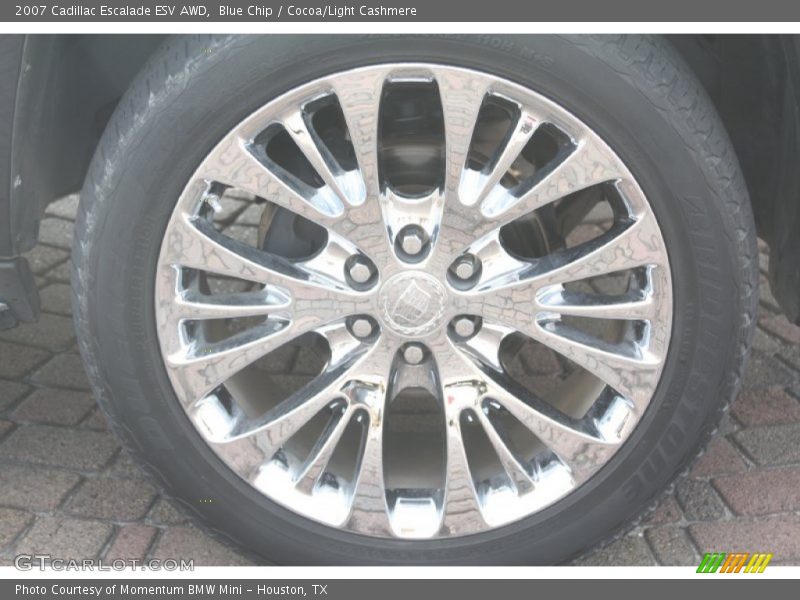 Blue Chip / Cocoa/Light Cashmere 2007 Cadillac Escalade ESV AWD
