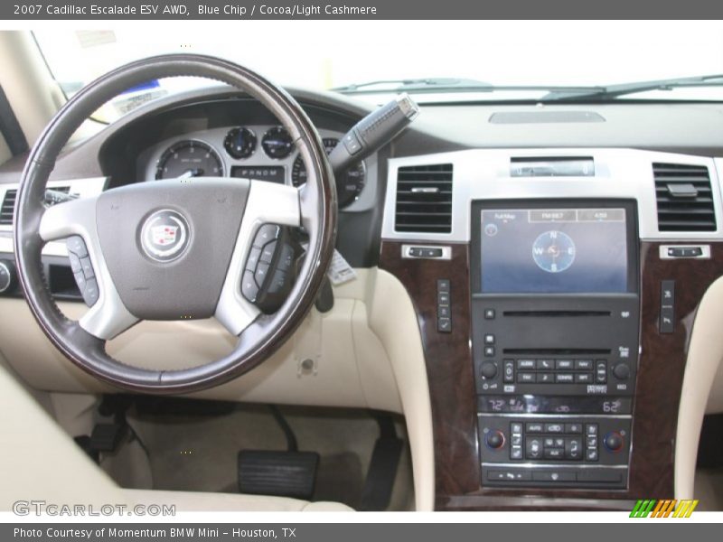 Blue Chip / Cocoa/Light Cashmere 2007 Cadillac Escalade ESV AWD