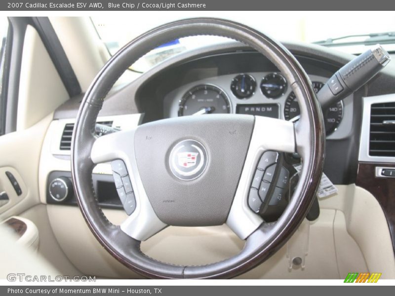 Blue Chip / Cocoa/Light Cashmere 2007 Cadillac Escalade ESV AWD