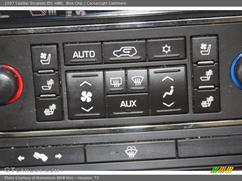 Blue Chip / Cocoa/Light Cashmere 2007 Cadillac Escalade ESV AWD