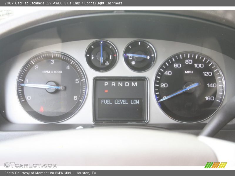 Blue Chip / Cocoa/Light Cashmere 2007 Cadillac Escalade ESV AWD