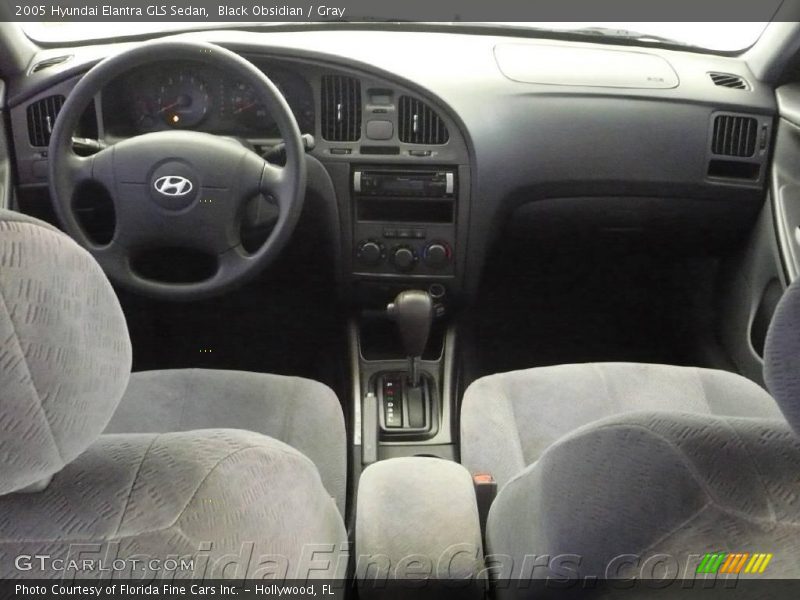 Black Obsidian / Gray 2005 Hyundai Elantra GLS Sedan