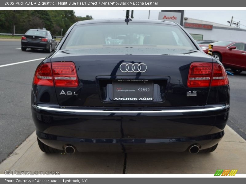 Night Blue Pearl Effect / Amaretto/Black Valcona Leather 2009 Audi A8 L 4.2 quattro