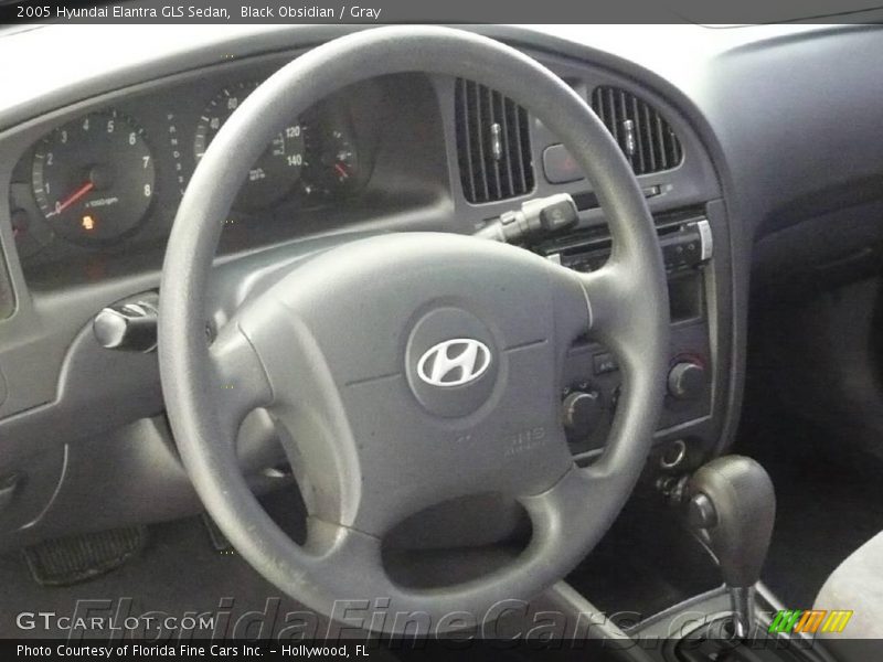 Black Obsidian / Gray 2005 Hyundai Elantra GLS Sedan
