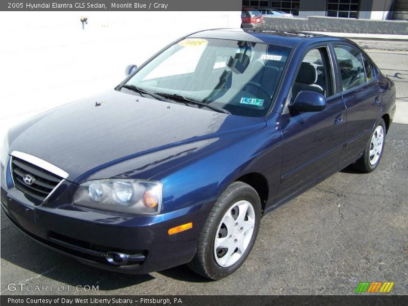 Moonlit Blue / Gray 2005 Hyundai Elantra GLS Sedan