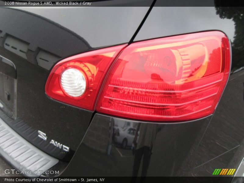 Wicked Black / Gray 2008 Nissan Rogue S AWD