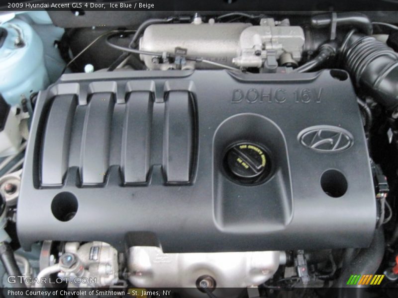 Ice Blue / Beige 2009 Hyundai Accent GLS 4 Door