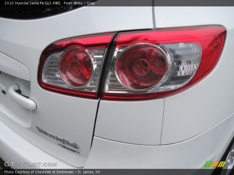Pearl White / Gray 2010 Hyundai Santa Fe GLS 4WD