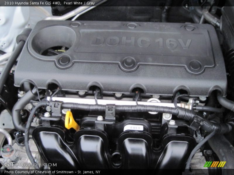 Pearl White / Gray 2010 Hyundai Santa Fe GLS 4WD