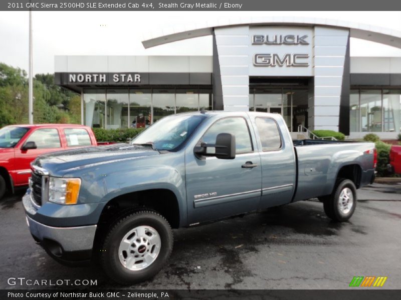 Stealth Gray Metallic / Ebony 2011 GMC Sierra 2500HD SLE Extended Cab 4x4