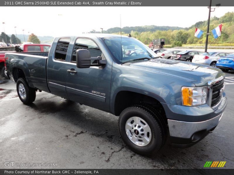 Stealth Gray Metallic / Ebony 2011 GMC Sierra 2500HD SLE Extended Cab 4x4