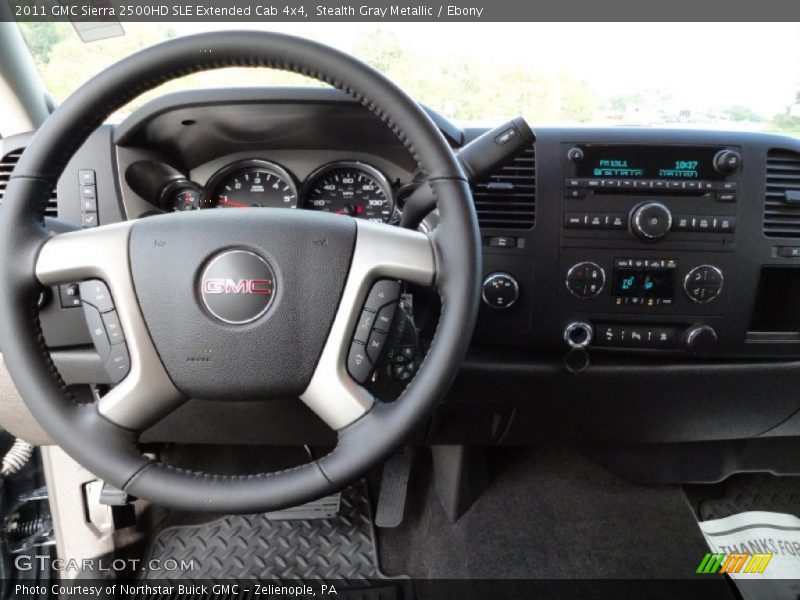 Stealth Gray Metallic / Ebony 2011 GMC Sierra 2500HD SLE Extended Cab 4x4