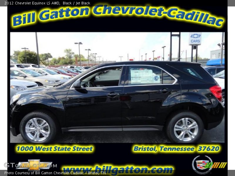 Black / Jet Black 2012 Chevrolet Equinox LS AWD