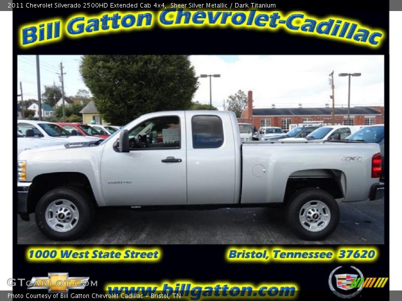 Sheer Silver Metallic / Dark Titanium 2011 Chevrolet Silverado 2500HD Extended Cab 4x4