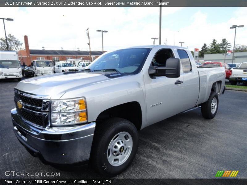 Sheer Silver Metallic / Dark Titanium 2011 Chevrolet Silverado 2500HD Extended Cab 4x4