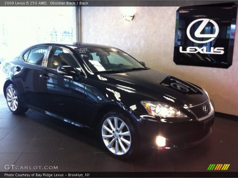 Obsidian Black / Black 2009 Lexus IS 250 AWD