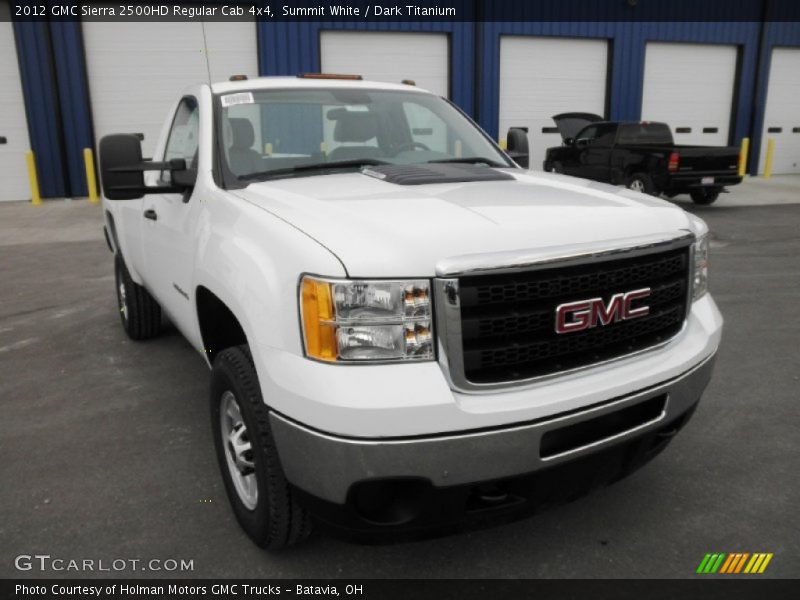 Summit White / Dark Titanium 2012 GMC Sierra 2500HD Regular Cab 4x4