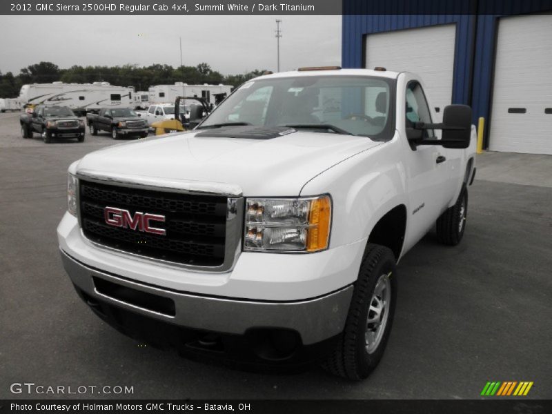 Summit White / Dark Titanium 2012 GMC Sierra 2500HD Regular Cab 4x4