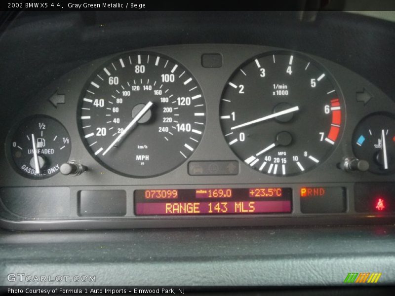 Gray Green Metallic / Beige 2002 BMW X5 4.4i