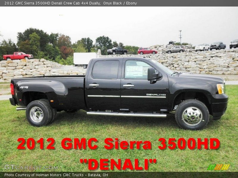 Onyx Black / Ebony 2012 GMC Sierra 3500HD Denali Crew Cab 4x4 Dually