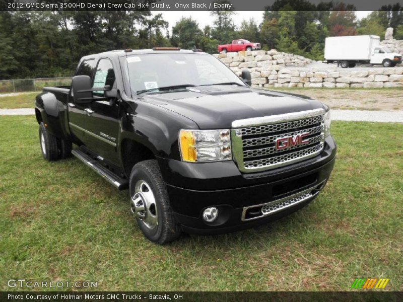 Onyx Black / Ebony 2012 GMC Sierra 3500HD Denali Crew Cab 4x4 Dually