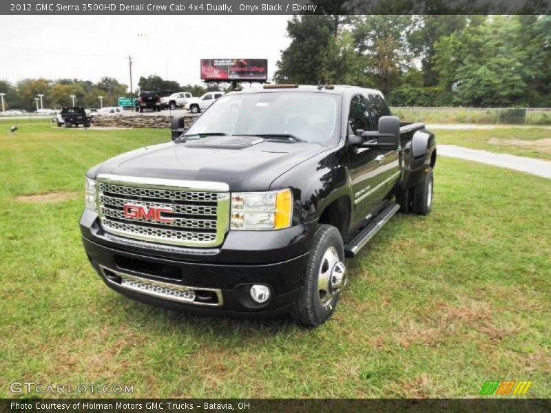 Onyx Black / Ebony 2012 GMC Sierra 3500HD Denali Crew Cab 4x4 Dually