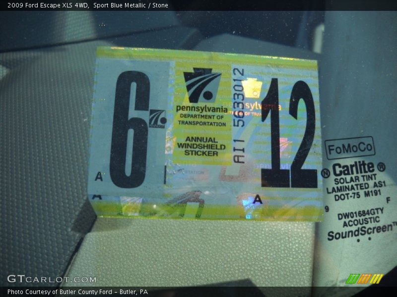 Sport Blue Metallic / Stone 2009 Ford Escape XLS 4WD