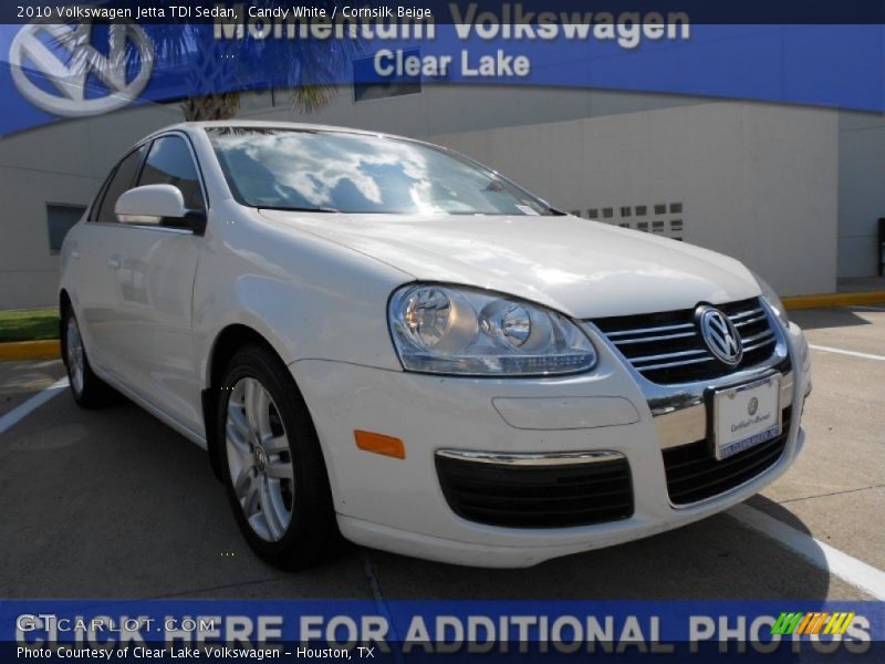 Candy White / Cornsilk Beige 2010 Volkswagen Jetta TDI Sedan