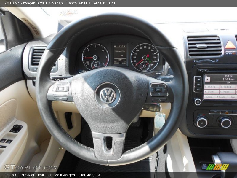 Candy White / Cornsilk Beige 2010 Volkswagen Jetta TDI Sedan