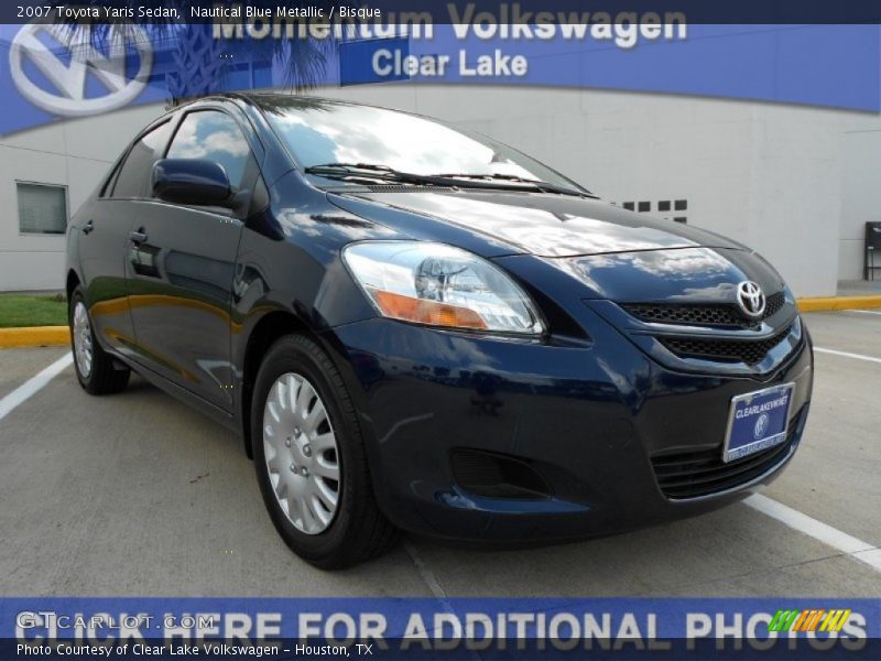 Nautical Blue Metallic / Bisque 2007 Toyota Yaris Sedan