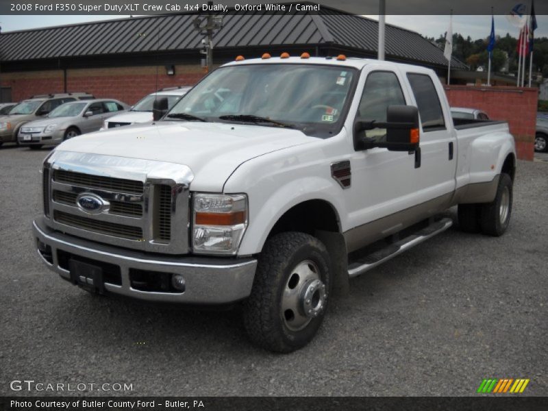 Oxford White / Camel 2008 Ford F350 Super Duty XLT Crew Cab 4x4 Dually