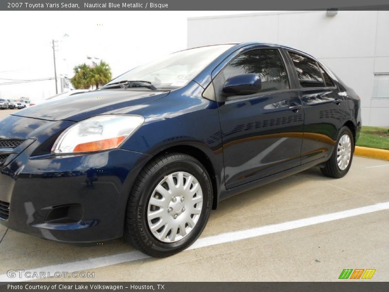 Nautical Blue Metallic / Bisque 2007 Toyota Yaris Sedan