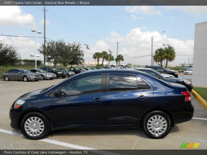 Nautical Blue Metallic / Bisque 2007 Toyota Yaris Sedan