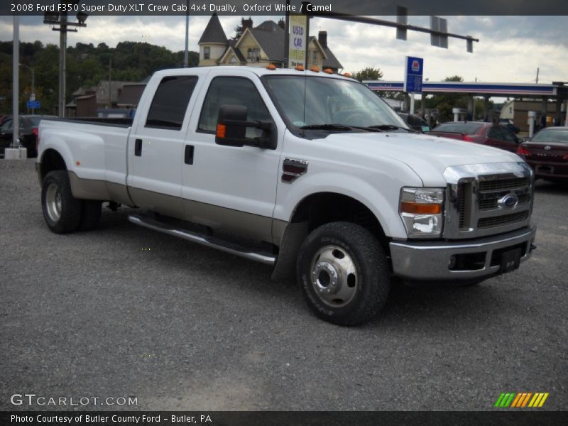 Oxford White / Camel 2008 Ford F350 Super Duty XLT Crew Cab 4x4 Dually